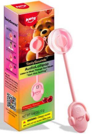 Amos Tasty Sound Music Lollipop Get This Feeling Cherry 6ct